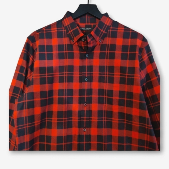 Banana Republic Untucked Slim Fit Mens Button Down Luxe Flannel - Picture 4 of 8